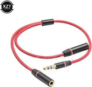 1Pcs 3.5mm Audio Cable Splitter For Computer MP3 Jack 3.5mm 1 Male to 2 Female Mic Y Splitter AUX Cable Headset Splitter Adapter