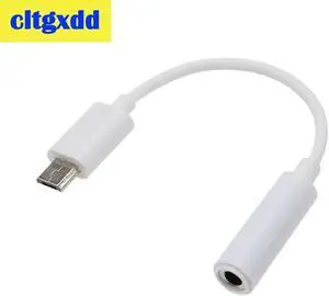 1Pcs cltgxdd Micro USB Jack to 3.5mm Headphone Earphone Headset earphone Adapter Audio Cable Cord Lead