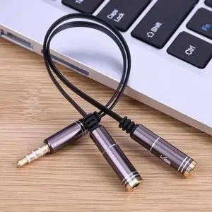 1Pcs for PC Notebook Laptop 2in1 3.5mm Stereo Audio Male to 2 Female Headphone Microphone Y Splitter Audio Cable Cord Wire Adapter