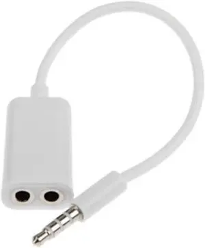 1Pcs Aux Splitte 3.5mm Double Jack Headphone Splitter Microphone Audio Adapter 2 In 1 Headphone Jack Microphone Hole for Mobile Phone