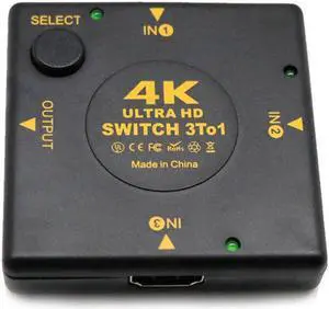 1Pcs 4K HDMI Switch Box Selector 3 In 1 Out kvm Audio Extractor Hub Splitter Switcher