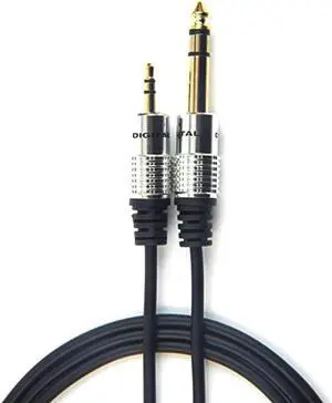 1Pcs Audio Cable 3.5mm to 6.35mm Adapter Audio Cable for Mixer Amplifier Speaker Gold Plated 6.5mm 3.5 Jack Male Splitter aux cable