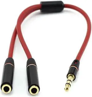 1Pcs Audio Cable Jack 3.5mm Stereo Headphone Audio Male To 2Female Y Splitter Unique Cable Adapter for iphone Laptop