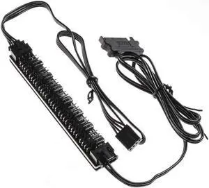 FH-07 SATA Powered Fan Hub with 7 PWM Ports Hub Splitter for 4-Pin & 3-Pin Computer Internal Fans