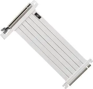 GPU Riser Cable PCI-E 3.0 16x High Speed Flexible Extender Card Universal 90 Degree Adapter Support 3060 Graphic Card (White,20cm)