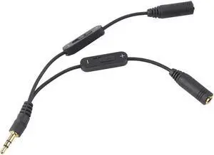 1Pcs 3.5mm Male to 2 Female Stereo Audio Y Splitter Adapter Cable w/ Volume Control 3.5mm Y splitter volume Audio AUX Cable
