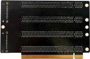 PCI-E 3.0 x16 1 to 4 Split Card Gen3 PCIe-Bifurcation x16 to x4x4x4x4 Expansion Card 20.2mm Spaced Slots SATA Power Supply Port