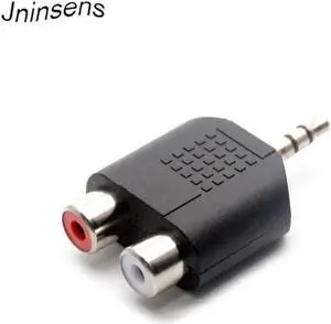 2 pcs/lot 3.5mm Jack Stereo Male To 2 RCA Plug Female Adapter M/F Y Splitter RCA Audio Adapter Connector 3.5mm Audio Cable