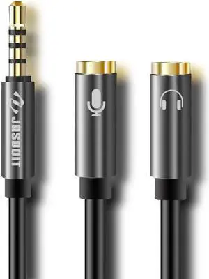 1Pcs 3.5mm Aux Cable Audio Splitter for Computer Jack 3.5mm 1 Male to 2 Female Mic Y Splitter AUX Cable Headset Splitter Adapter