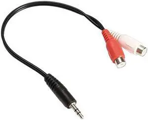 1Pcs 3.5mm Male to 2 RCA Female Jack Stereo Audio Cable Converter Adapter Headphone Y Cable Splitter AV Cable