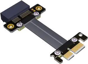 R11S PCIe 3.0 x1 to x1 Extension Cable EMI Shielding 8G/BPS High Speed PCI Express 1x Riser Card Extender Ribbon Cable (45cm,R11SF Closed Type)