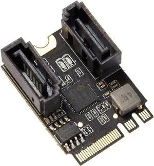 2 Ports SATA III 6gb/s to M.2 NGFF A Key + E Key A+E Key 22x30 2230 mm JMicron JMB582 2 Ports SATA III 6gb/s to M.2 NGFF A Key + E Key A+E Key 22x30 2230 mm JMicron JMB582