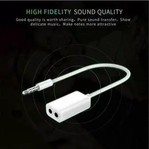 1Pcs 3.5mm Jack Earphone Splitter Cable 1 Male to 2 Female headphone Audio Splitter Adapter for MP3 Mobile Phone 3.5mm cable aux