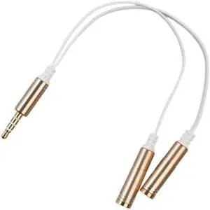 1Pcs Earphone Audio Splitter Cable 3.5mm Male to 2 Female Jack 3.5mm Splitter Adapter Aux Cable for iPhone Samsung MP3 Player
