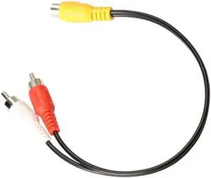 1Pcs RCA Female Jack to 2 RCA Male Plug Y Splitter Audio Video AV Adapter Cable