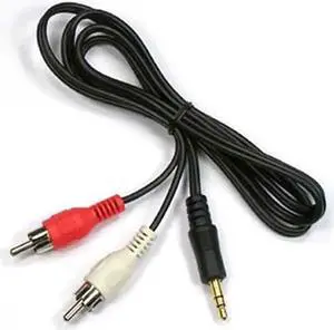 1Pcs 1m 3.5mm Jack Aux to 2 RCA Audio Video Cable Stereo Y Splitter Cable AV Adapter 2RCA Cord Wire For PC DVD TV VCR Speakers Camera