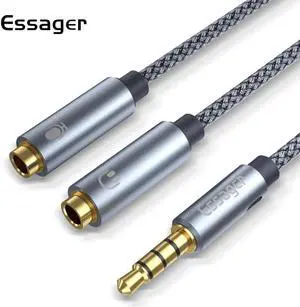 1Pcs Headphone Splitter 3.5mm Audio Cable 3.5 mm Splitter Adapter Male to 2 Female Jack AUX Cable for iPhone Xiaomi Redmi MP3