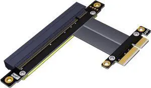 PCI Express PCIe 3.0 x4 to x16 Extension Cable 32G/BPS PCI-E 4X 16x GTX1080Ti Graphics SSD RAID Card Extender Conversion Cable (80CM)