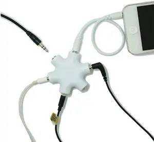 1Pcs 3.5mm Audio Aux Cable Earphone Headset Splitter 1Male To 5Female Headphone Port 3.5 Jack Share Adapter For IPhone Samsumg Tablet