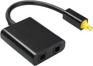 1Pcs Digital Optical Fiber Audio Cable 2 Way Toslink Splitter Adapter Male to 2 Female SPDIF Optical Cable Splitter Hub for CD DVD