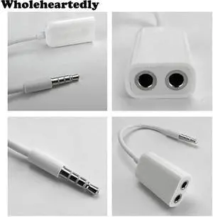 1Pcs 3.5mm Jack to Dual 3.5mm slot Cable male to Dual Female Audio Splitter adapter two lover Plug Stereo earphone For iphone samsung 1Pcs 3.5mm Jack to Dual 3.5mm slot Cable male to Dual Female Audio Splitter adapter two lover Plug Stereo earphone For iphone samsung