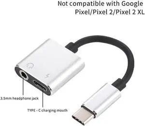 1Pcs USB C Audio Cable to 2 in 1 Type C 3.5 mm Jack Earphone Adapter Receiver for Moto Audio Splitter