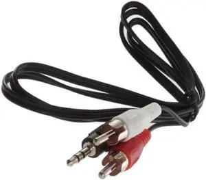1Pcs 3.5mm Plug Jack to 2 RCA Male Stereo Audio Cable Adapter Y Splitter Converter 1.2M