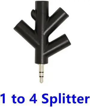 1Pcs 3.5mm Aux Audio Cable Splitter 1 Male to 4 Female Tree Branch Earphone Port Share Adapter for Cellphone Notebook PC MP3