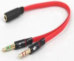 1Pcs 3.5mm Female To 2 Male Audio Mic Y Splitter Cable Headphone Adapter Converter