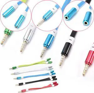 1Pcs 3.5mm Stereo Mini Jack 1 Male To 2 Female Headphone Earphone Audio Cable Micphone Y Splitter Adapter Connected Cord To Laptop PC
