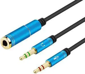 1Pcs 3.5mm Audio Cable Headphone Microphone Splitter 3.5mm 2 Male To Female Jack AUX Extension Adapter PC Converter Cord YS 199