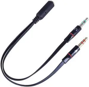 1Pcs Universal Splitter With Mic Adapter 3.5mm Female to 2 Male 3.5mm Audio Cable for PC Laptop Smartphone Earphones Headphone