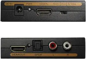 1Pcs Hdmi audio extractor HDMI to HDMI Optical TOSLINK SPDIF + RCA L/R Audio Extractor Converter HDMI Audio Splitter Adapter