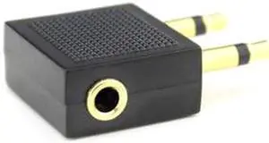1Pcs Airplane Air Plane 3.5mm Airplane Airline Headphone Stereo Audio Converter Travel Jack Plug Splitter Adapter