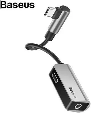 1Pcs Baseus L45 usb c Audio Cable Adapter Type C to 3.5mm jack Audio Splitter USB C Earphone Adapter for Huawei Mate20 Xiaomi Oneplus