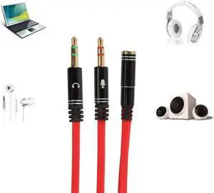 1Pcs 1 Jack Female to 2 Male Headphone Adapter Cable 3.5mm Stereo Audio Y Splitter Adapter Y Splitter Converter