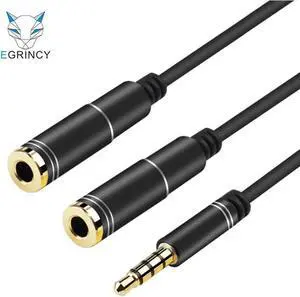 1Pcs 3.5mm Audio Splitter Cable Jack Plug Male To 2 Female Earphone Extension Cables Headphone Microphone Adapter For iphone MP3 iPad