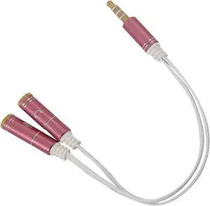 1Pcs 3.5mm Stereo Audio Male Convert to 2 Female Y Splitter Cable Adapter Headphone And Microphone Plugs for iPad iPhone Android Sm 1Pcs 3.5mm Stereo Audio Male Convert to 2 Female Y Splitter Cable Adapter Headphone And Microphone Plugs for iPad iPhone Android Sm