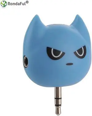 1Pcs 1Piece Cute 3 Way Batman Earphone Audio Splitter 3.5mm Jack Plug 1 to 3 Headphone Audio Adapter Converter