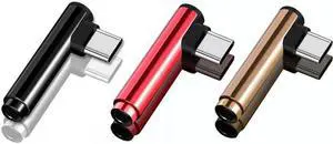 1Pcs Type C to 3.5mm Jack Audio Adapter Right Angle Converter Type C AUX Audio Splitter for xiaomi 6 Letv / 2.2 pro / max 2 / pro 3
