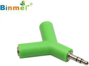 1Pcs Factiory price 3.5 mm Stereo Audio Y Splitter 2 Female to 1 Male Cable Adapter For Earphone