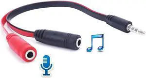 1Pcs 3.5mm Aux Male to 2 Female Jack Audio Y Splitter Cable Earphone Headset Microphone Adapter For MP3 MP4 PC Laptop Phone