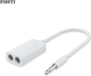 1Pcs 3.5mm 1 Male to 2 Port Female Audio Stereo Jack Headphone Splitter Cable Adapter For Mobile Phone Tablet PC MP3 MP4
