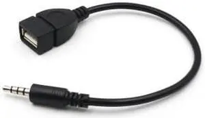 1Pcs 1 Female to 2 3.5mm Male Plug Y Splitter Cable Stereo Mic Audio Adapter Cord 2in1 Microphone Wire for Earphone/Tablet/Computer