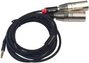 1Pcs 1.8m 3.5mm Stereo Jack to 2RCA Audio Splitter Cable Adapter Converter for Micphone Amplifiers Headphone