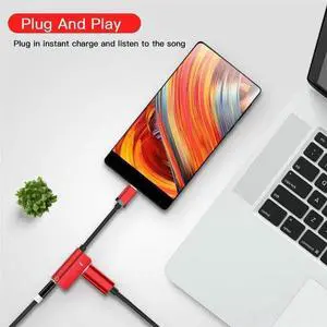 1Pcs Type C to 3.5mm Jack AUX Audio Headphone USB C Charging Adapter Splitter Cable