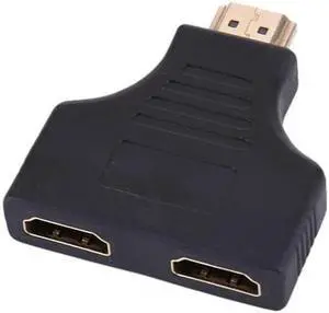 1Pcs HDMI to HDMI Converter Y Splitter 1080P 1 in 2 HDMI Splitter Male to 2 Female conversion Head Adapter Male to Female Connector