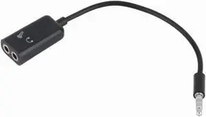1Pcs 3.5mm Headphone Microphone Stereo Audio Splitter Adapter Cable