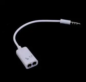 1Pcs Hottest Sell 1pcssell 3.5mm Headphone Microphone Stereo Audio Splitter Adapter Cable