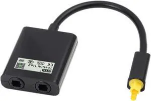 1Pcs BEESCLOVER Digital SPDIF Optical Audio Splitter 2 Way Toslink Splitter Adapter SPDIF Optical Cable Splitter Hub for CD DVD